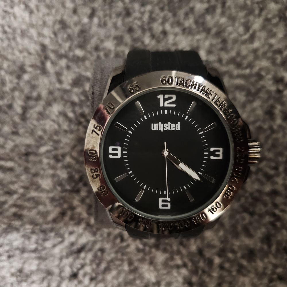 Unlisted Black and Silver Men's Watch